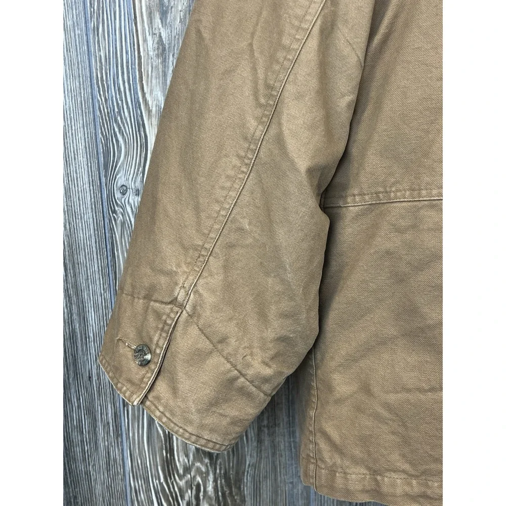 Vtg Eddie Bauer Down Filled‎ Brown Work Chore Barn Coat Jacket XL Gorpcore Chore